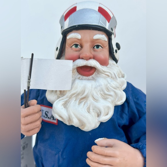 Vintage Holiday Time Aviator Santa Claus Figurine Pilot Christmas Decor wi Tags - Picture 3 of 10